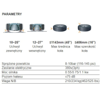 Magneti Marelli - Montażownica MM-HC1224LL2V 2 prędkości stołu(w zestawie ramię pomocnicze, łyżka, osłony (szczęk, zbijaka, głowicy, felgi), docisk op