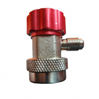 Szybkozłączka kątowa do klimatyzacji na czynnik r134a gwint 1/4 SAE 7/16