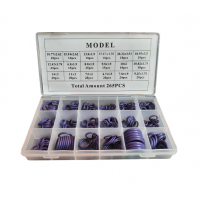 Optima - Zestaw 265 fioletowych o-ringów klimatyzacja